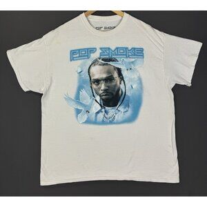 Hip Hop Rap Pop Smoke Music Album Concert RIP Dove Memorial Shirt Large